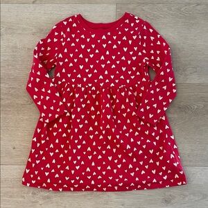Old Navy Red Dress with White Heart Pattern